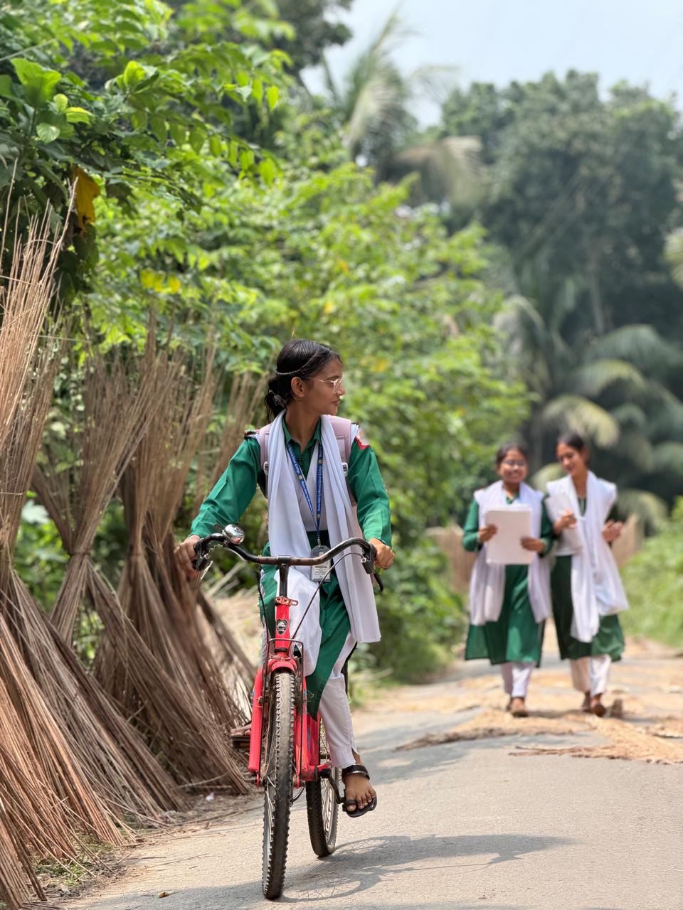 Students commuting and studying together
